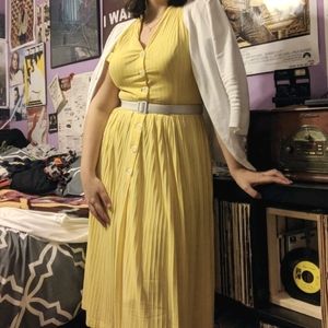 COPY - 1940s Pastel Yellow Rayon Dress